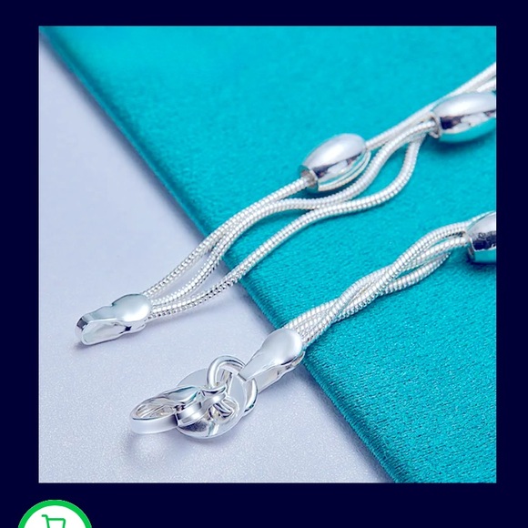 925 Sterling Silver 8 inch multi layer Bracelet - Picture 3 of 3